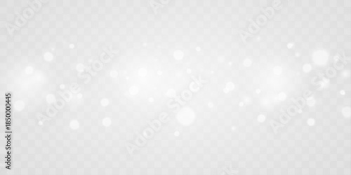 White glowing dust spreads smoothly across the background. Subtle sparkling particles create calm holiday magic. Perfect for minimal Christmas and winter designs vector