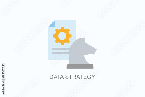 Data Strategy Icon Or Logo Isolated Vector Illustration