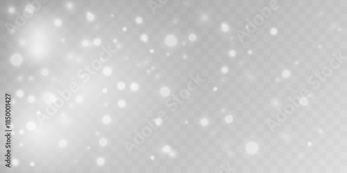 White powder dust glows with gentle shimmering highlights. The texture adds motion and winter elegance. Perfect for festive posters, frames, and overlays vector