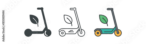 eco lifestyle electric scooter with leaf mark