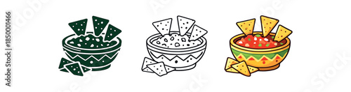 cinco de mayo salsa bowl and tortilla chips fiesta snack