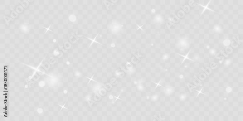 White sparkling dust flows softly with subtle luminous particles. Airy powder brings magical winter elegance and calm. Great overlay for holiday visuals and clean backgrounds vector