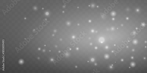Soft white glitter dust glows with delicate shimmering light. Floating powder creates serene festive motion and elegance. Great overlay for Christmas and winter visuals vector