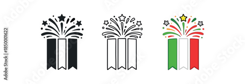 cinco de mayo fireworks bursting over mexican flag colors