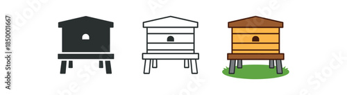 beekeeping hive stand with legs protecting hive from damp soil