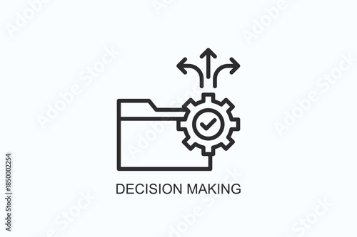Decision Making Icon Or Logo Isolated Vector Illustration