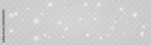 White dust sparkles gently with soft luminous particles. Airy powder floats across the scene creating a magical winter feeling. Perfect overlay for festive and elegant designs vector