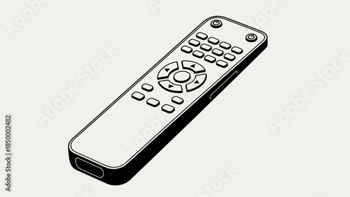 Silver Remote Control with Buttons and Controls.