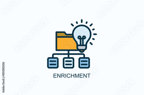 Enrichment Icon Or Logo Isolated Vector Illustration