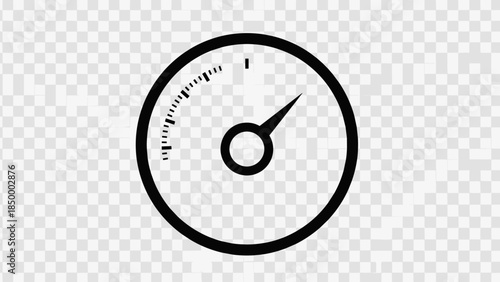 Simple Black Clock Face with Needle.