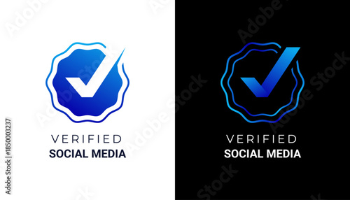 Verified Checkmark Badge Icons Social Media Verification Vector