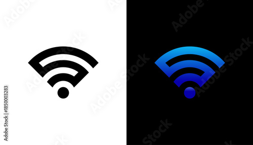 WiFi Signal Icons Wireless Internet Connection Vector