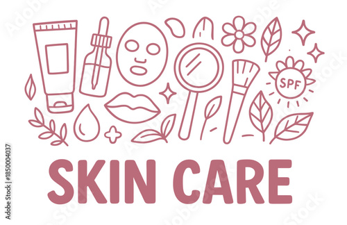 Skincare essentials: cosmetic products and beauty tools for self-care