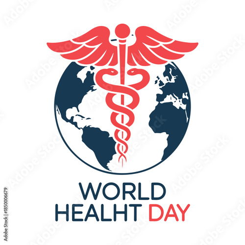 world health day medical logo vector