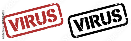 virus stamp icon vector