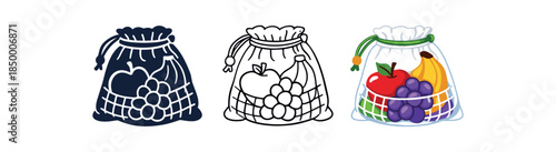 eco daily habit reusable produce bags filled with fruit