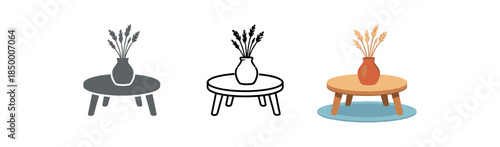 mindful home small vase of dried flowers standing on coffee table minimal decor