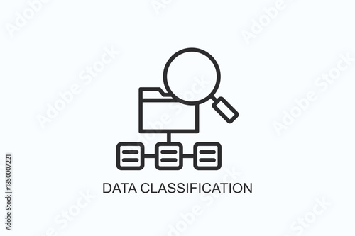 Data Classification Icon Or Logo Isolated Vector Illustration