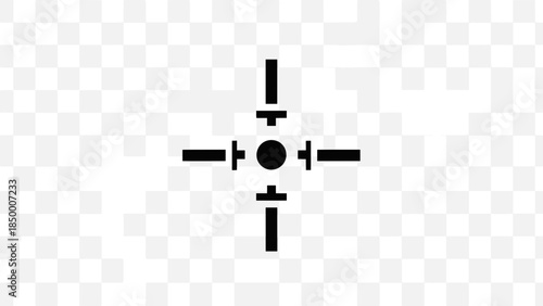 Simple Black Crosshair Target Symbol.