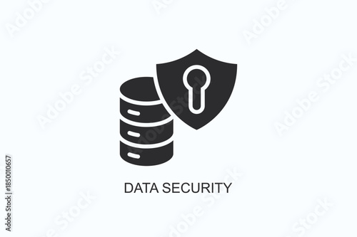 Data Security Icon Or Logo Isolated Vector Illustration