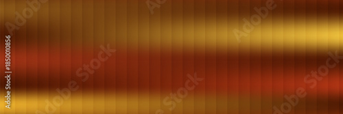  Corrugated, fluted glass vertical stripes in warm red, orange, and gold tone vector texture. Ribbed plastic gradient background
