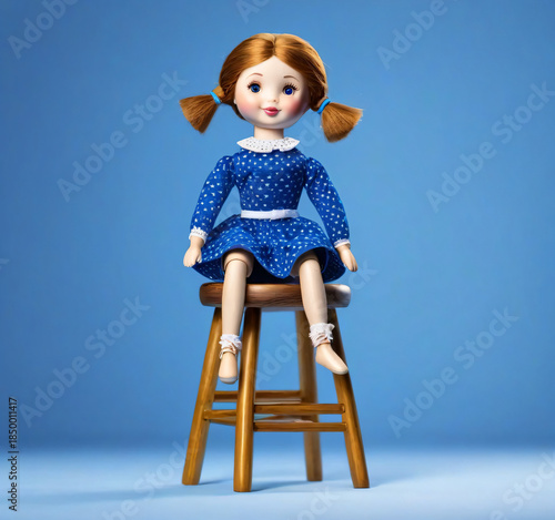 little girl sitting on a chair