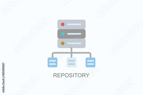 Repository Icon Or Logo Isolated Vector Illustration