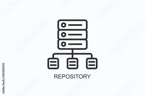 Repository Icon Or Logo Isolated Vector Illustration