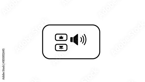 Simple Remote Control Icon with Volume.