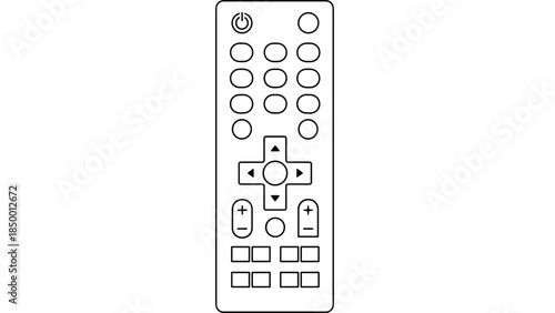 Simple Television Remote Control Illustration.