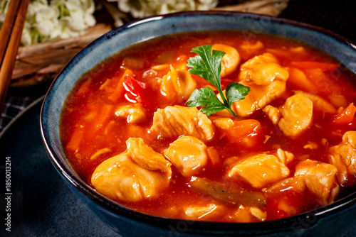 Chinese chicken sweet and sour sauce.