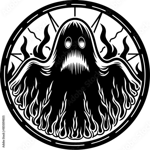 Cursed Flame Emblem Shaped Like A Ghost Clean Vec (1)