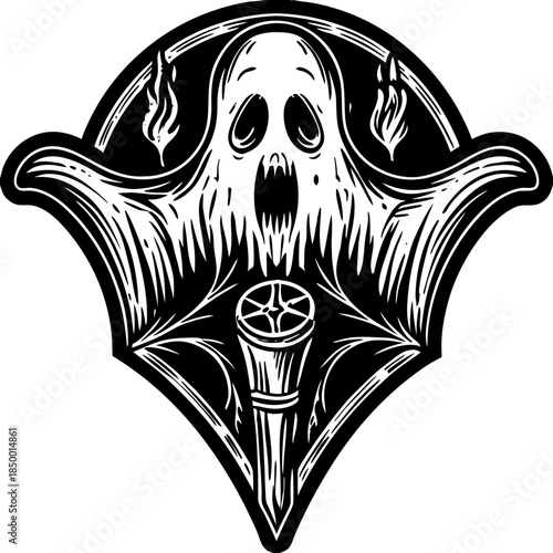 Cursed Flame Emblem Shaped Like A Ghost Clean Vec(1)