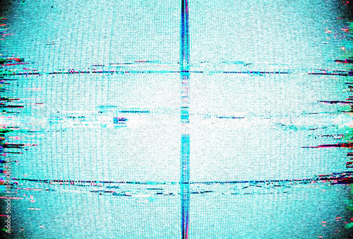 Retro VHS background. Glitch art scan line background. TV scan line monitor for old technology concept. Glitch camera effect.