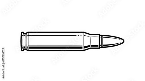 Single Bullet with Pointed Tip and Base.