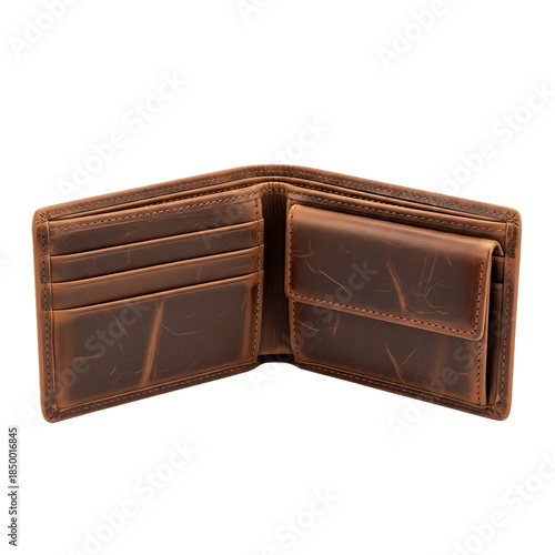 Premium Distressed Brown Leather Bifold Wallet for Men - Vintage Crazy Horse Slim Wallet with RFID Blocking & Multi-Card Slots Rugged Men's Accessory