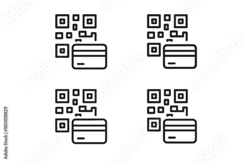 QR code scanning with credit card for contactless payment and digital transactions