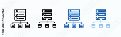 Repository Icon Sheet Multiple Style Collection Isolated Vector
