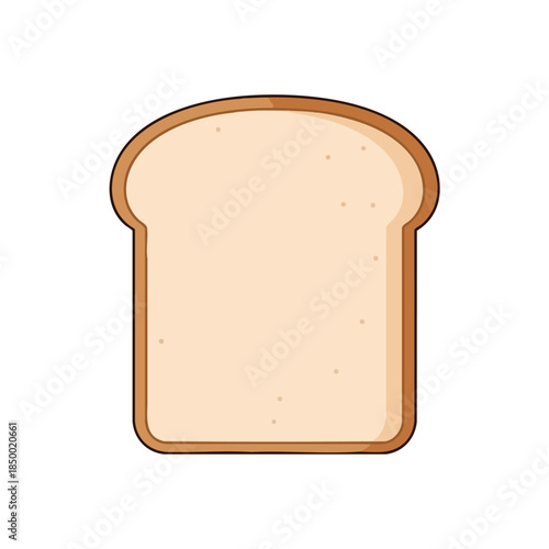 A simple slice of bread with a crust, and a few dotted specks