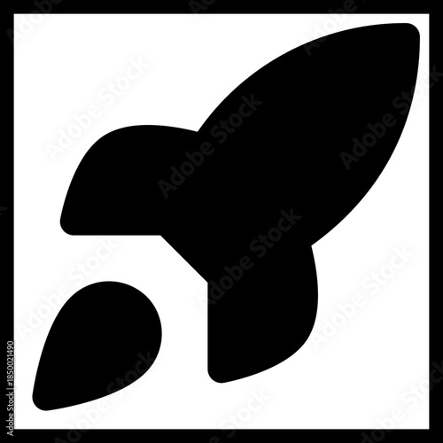 Rocket Silhouette: A sleek, black silhouette of a rocket ship takes off, symbolizing exploration, innovation, and reaching for the sky. The stark contrast adds a modern edge.