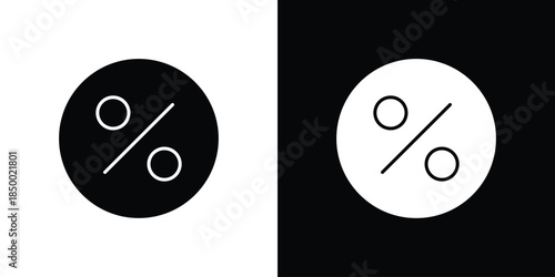 Percentage icon, silhouette pictogram. black icon set