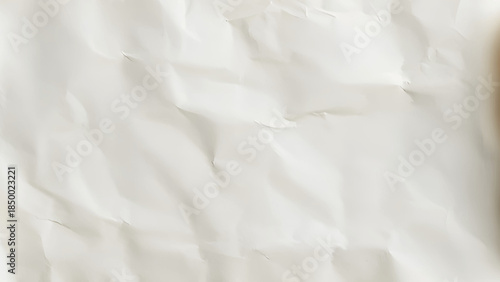Close up of  crumpled paper texture background. White wrinkled paper image. Vector design.