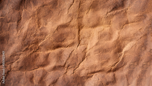 Old vintage brown crumple paper. Vector design.