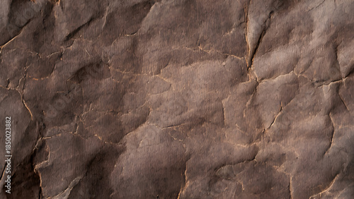 Brown vintage crumpled recycle paper texture can be use as background