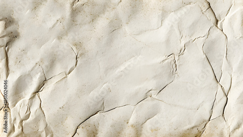 Abstract white crumpled and creased recycle paper texture background. Vector