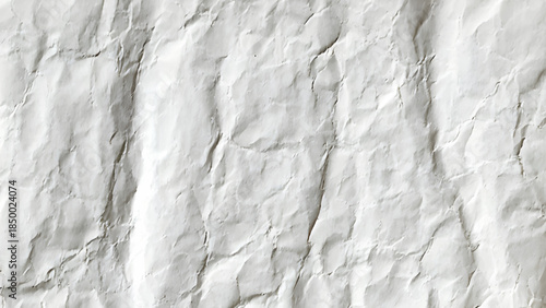 Abstract white crumpled and creased recycle paper texture background. 
