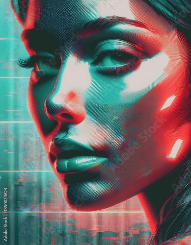 Futuristic female muse portrait
