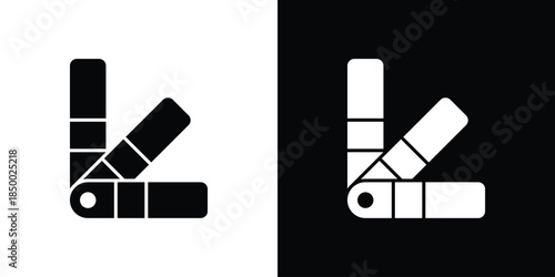 Swatch icon, silhouette pictogram. black icon set