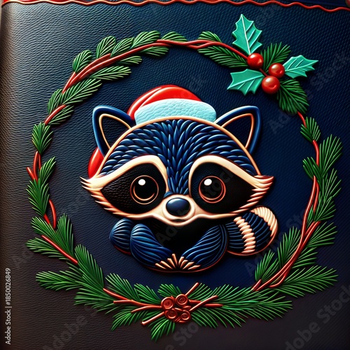 Christmas animal illustration