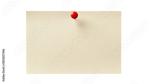 Blank note pinned to white background